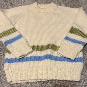 Crafty Ladies of St. Sebastian Hand-knit Winter Sweater Size 4T